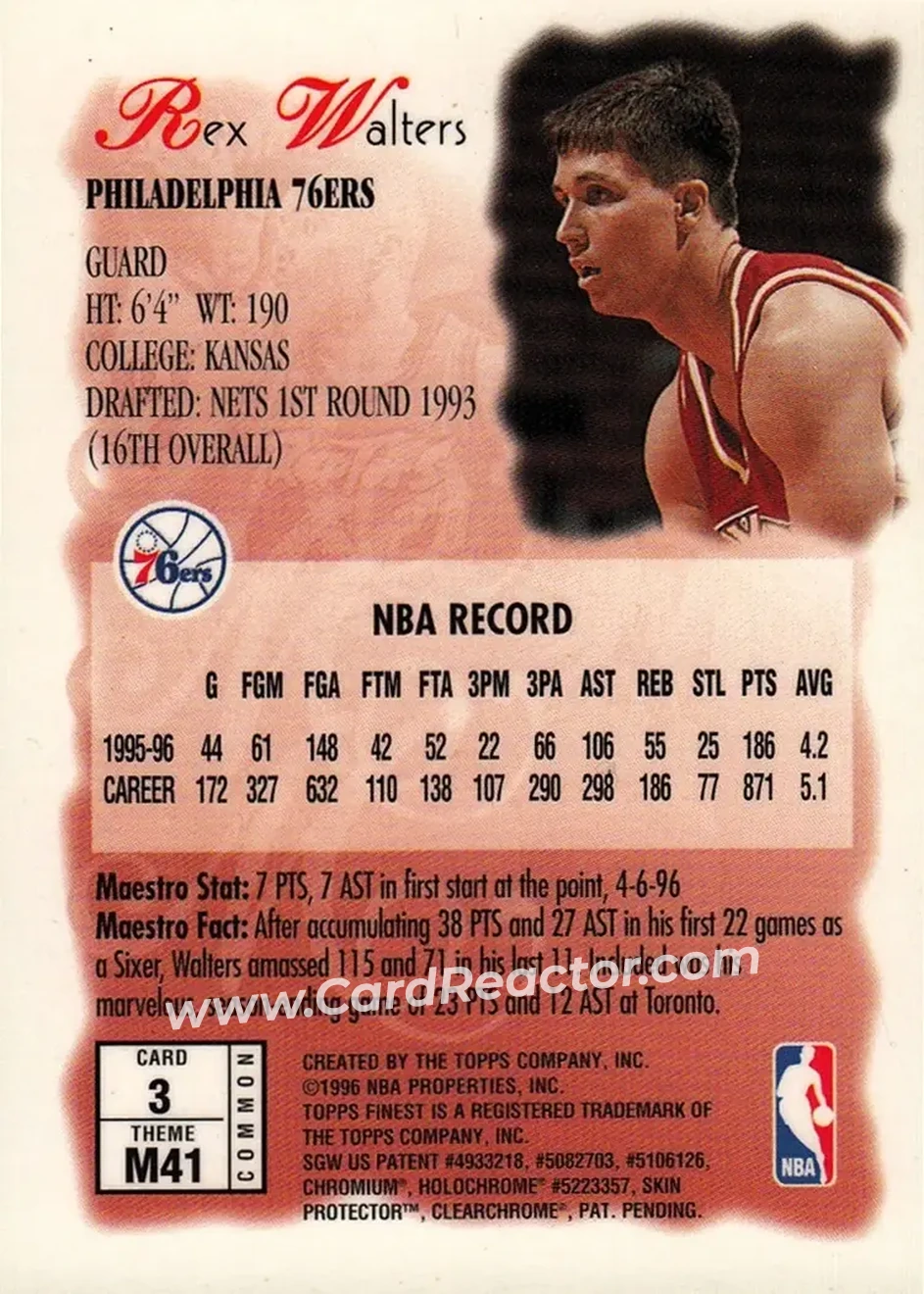 Back of Rex Walters