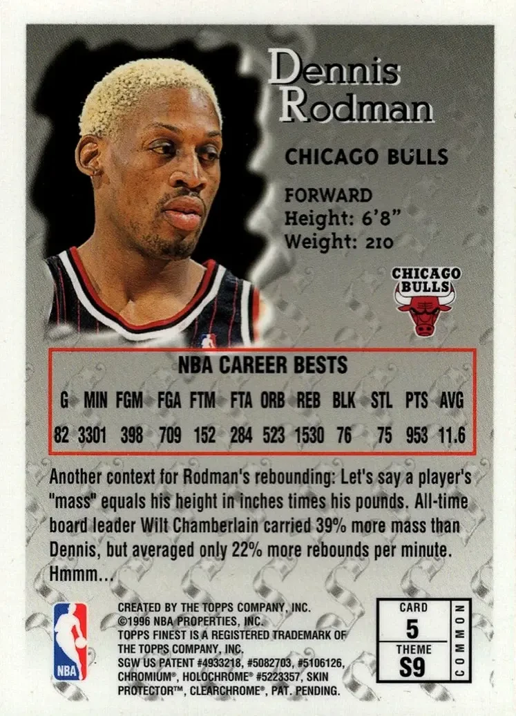 Back of Dennis Rodman