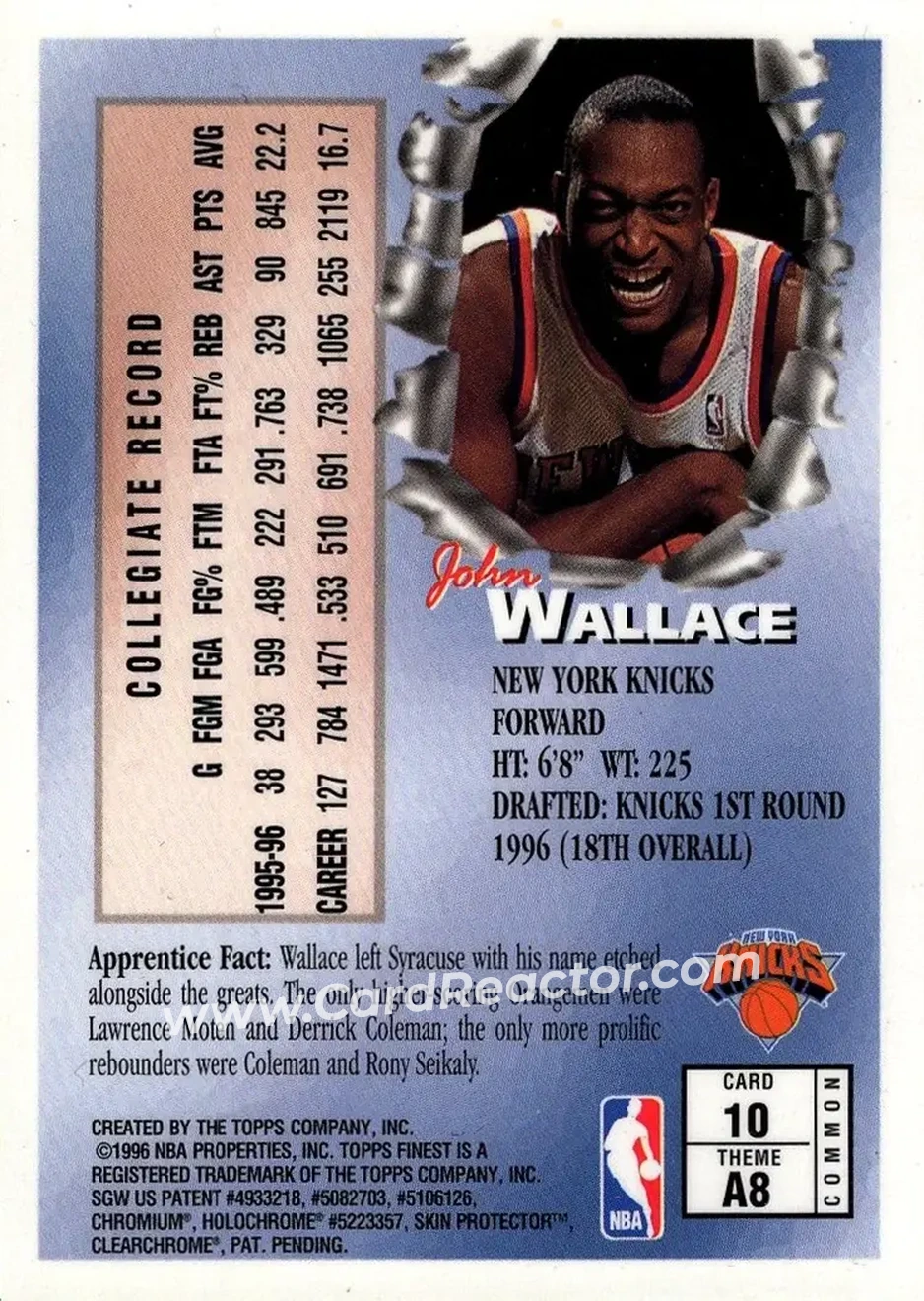 Back of John Wallace