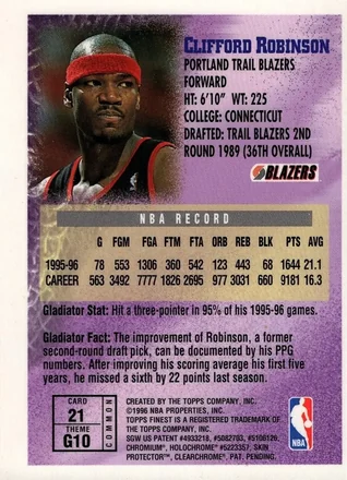 Clifford Robinson 뒷면
