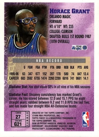 Verso de Horace Grant