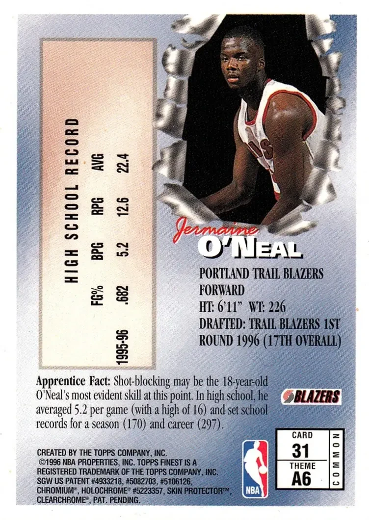 Back of Jermaine O'Neal