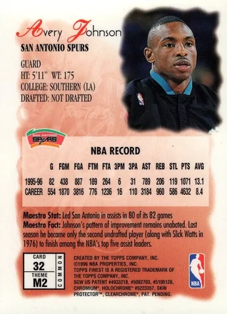 Avery Johnson 뒷면