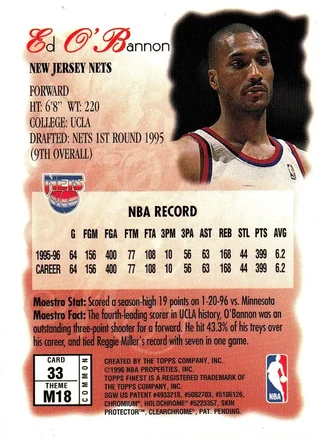 Ed O'Bannon 뒷면