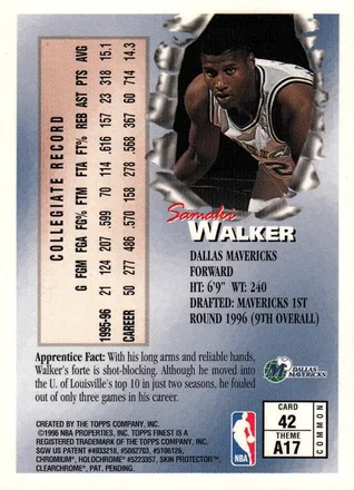 Samaki Walker 뒷면