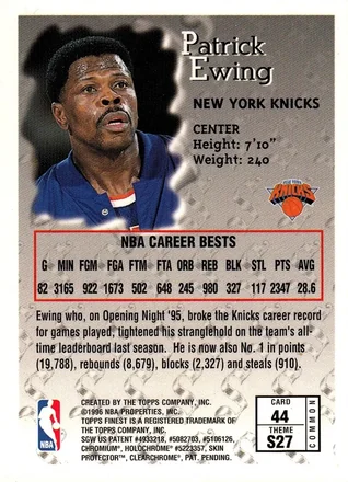 Patrick Ewing 뒷면