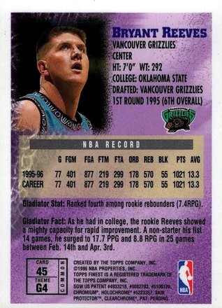 Tył: Bryant Reeves