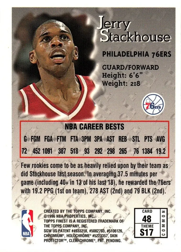 Back of Jerry Stackhouse