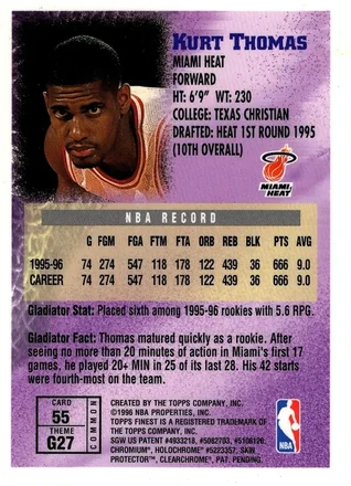 Kurt Thomas 뒷면