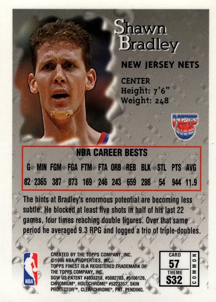 Back of Shawn Bradley