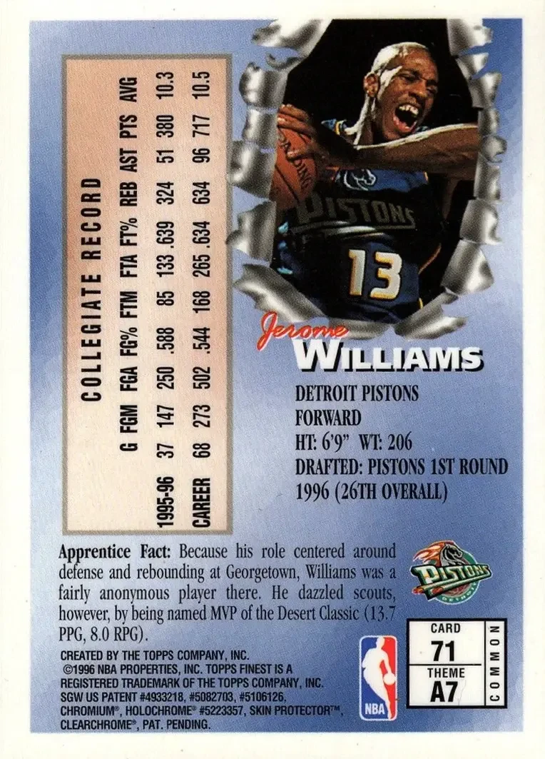 Back of Jerome Williams