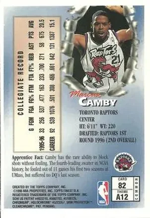 Verso de Marcus Camby