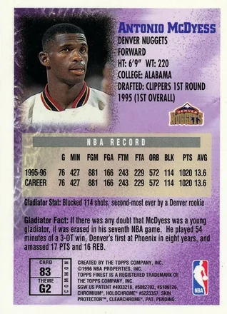 Antonio McDyess 裏面