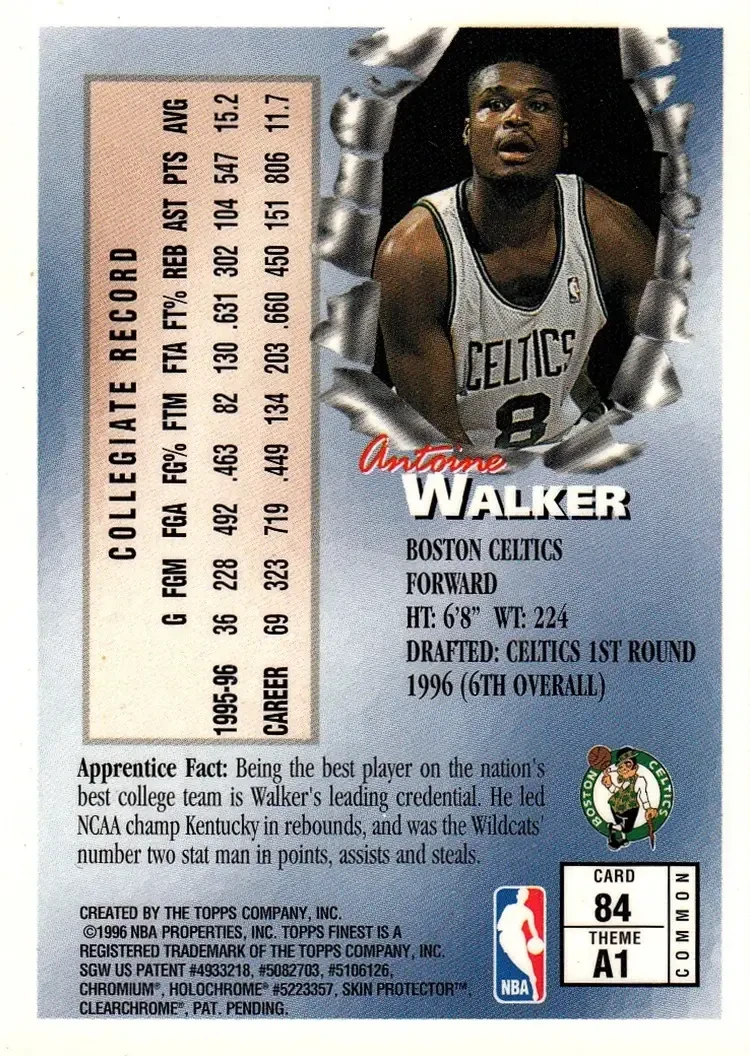 Back of Antoine Walker