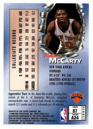 Reverso de Walter McCarty