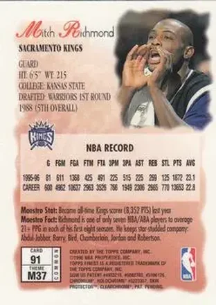 Mitch Richmond Rückseite