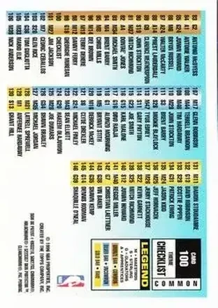 Card #100 back