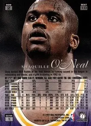 Shaquille O'Neal Rückseite