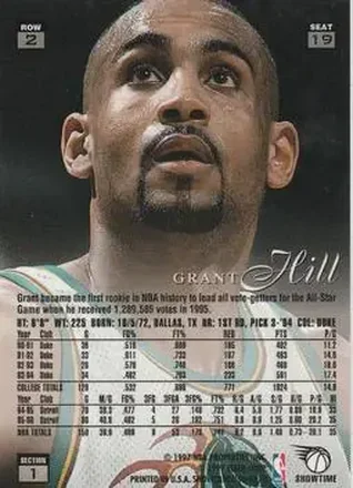 Verso de Grant Hill