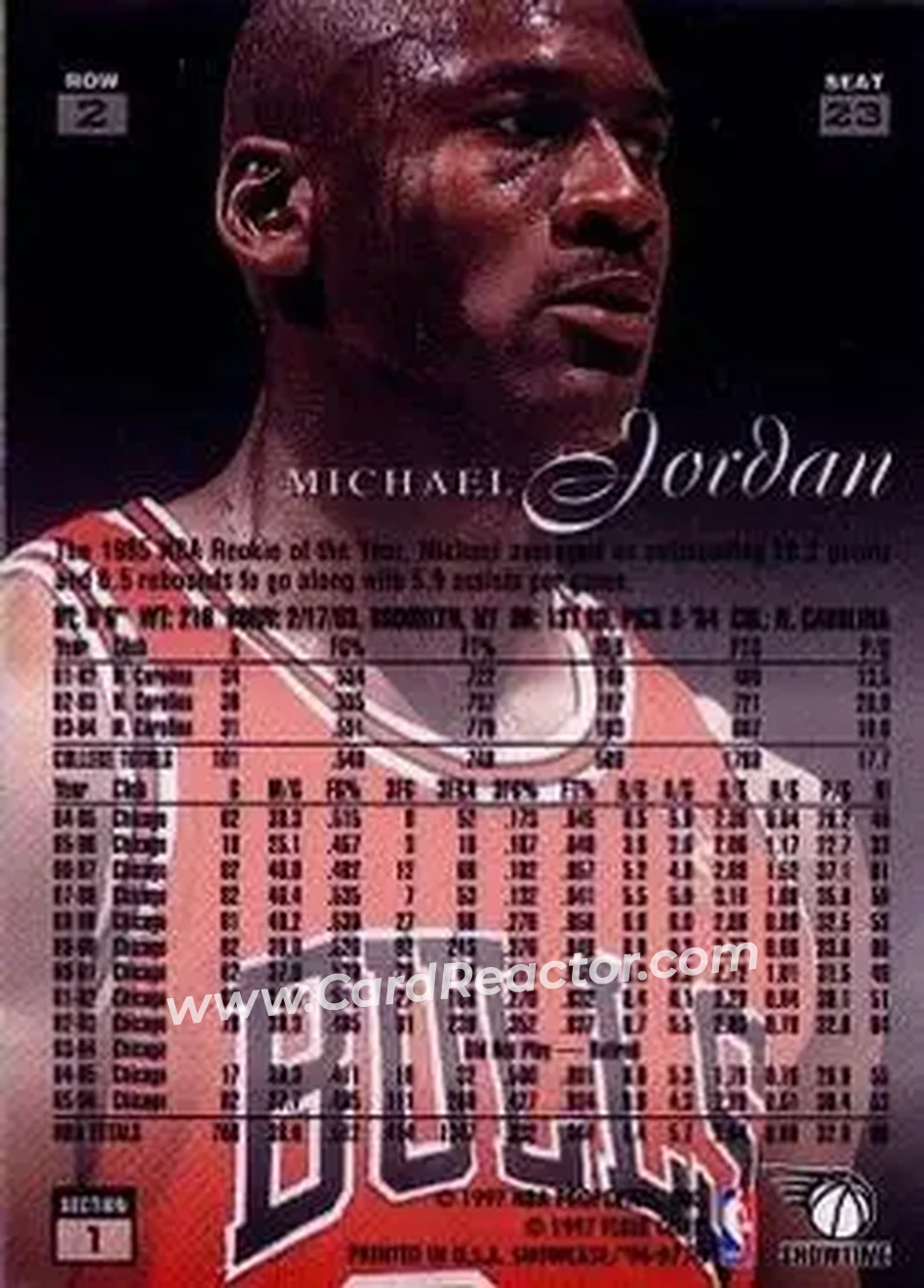 Back of Michael Jordan