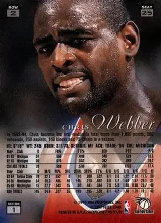 Chris Webber Rückseite