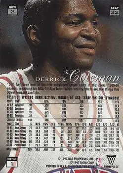 Back of Derrick Coleman