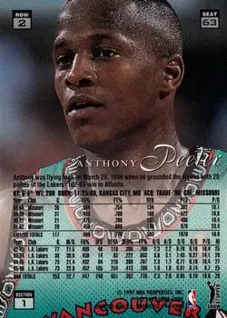 Back of Anthony Peeler