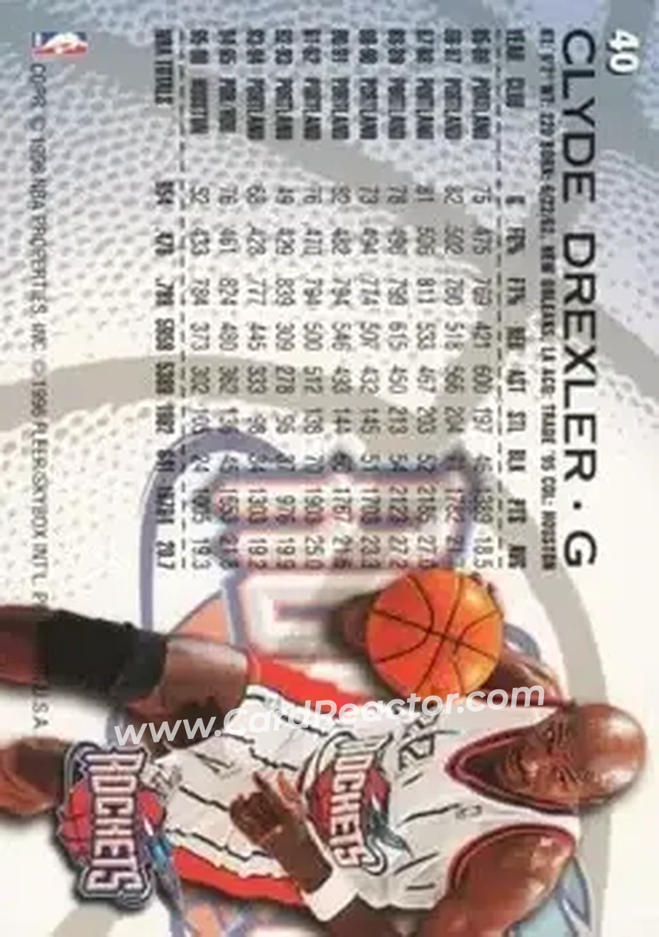 Back of Clyde Drexler