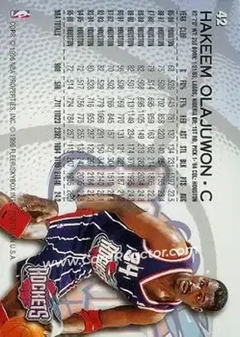 Back of Hakeem Olajuwon