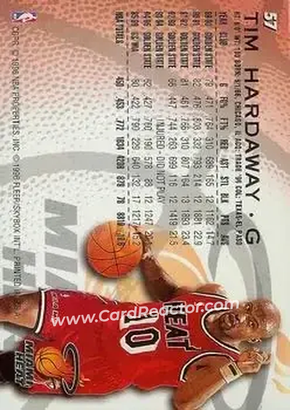Back of Tim Hardaway