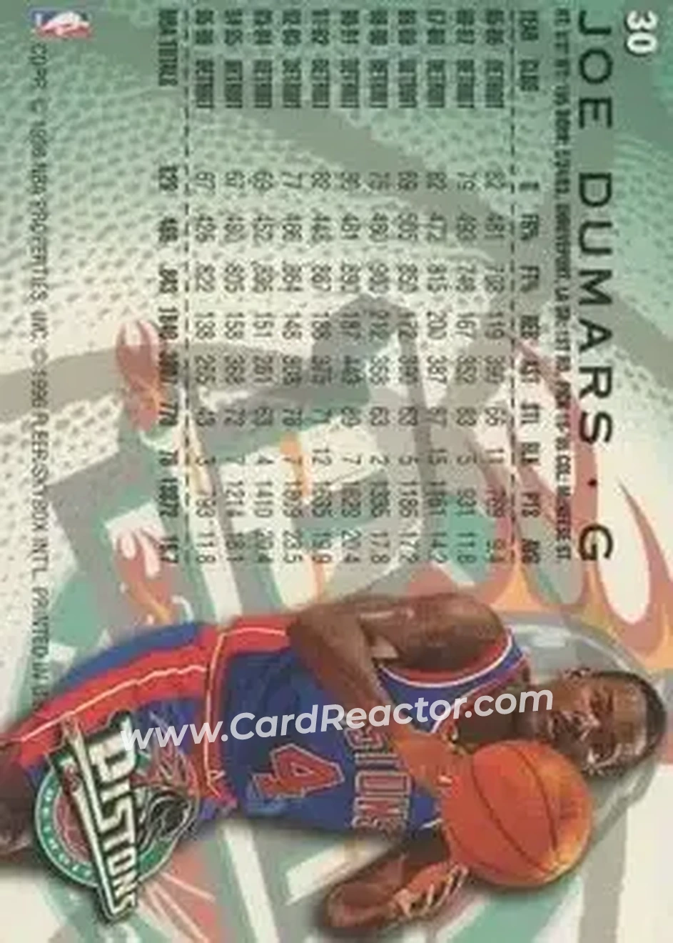 Back of Joe Dumars