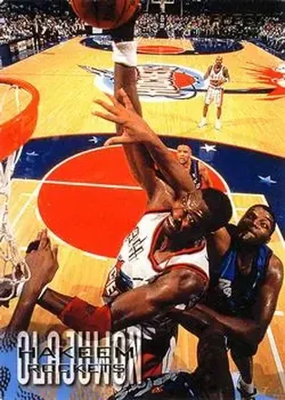 1996-97 Fleer European #42 Hakeem Olajuwon