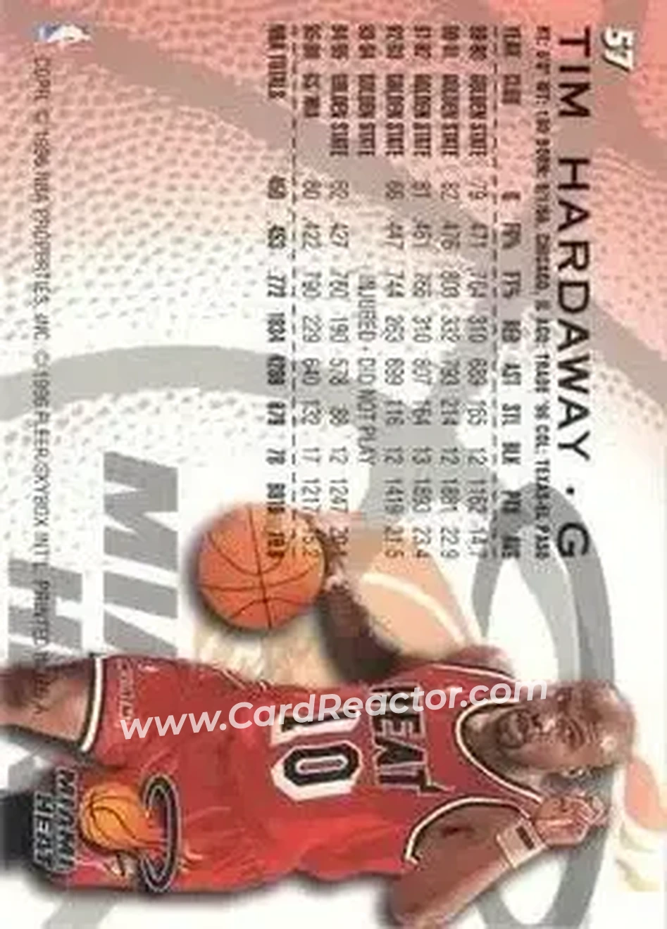 Back of Tim Hardaway