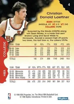 Back of Christian Laettner