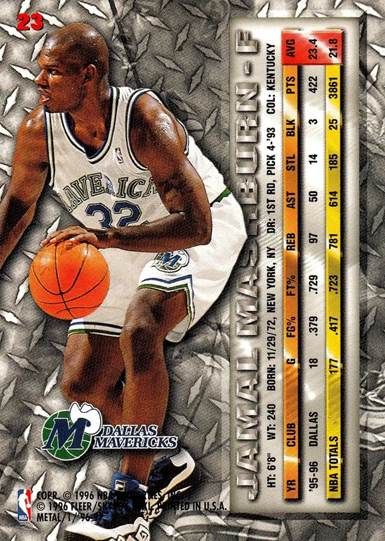 Back of Jamal Mashburn