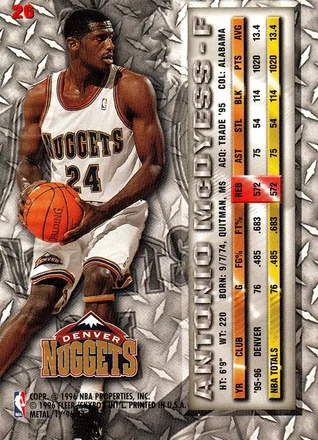 Antonio McDyess 裏面