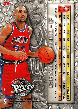 Grant Hill Rückseite