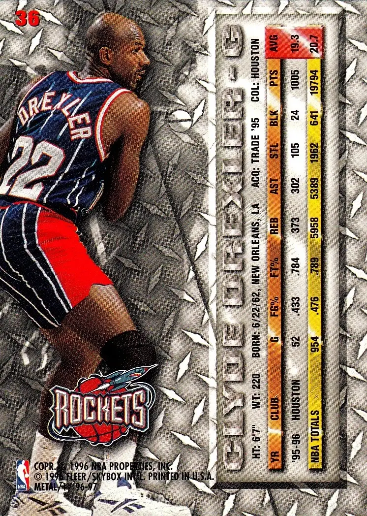 Back of Clyde Drexler
