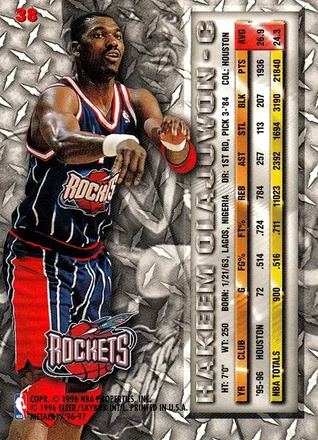 Achterkant van Hakeem Olajuwon