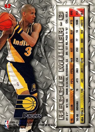 Verso de Reggie Miller