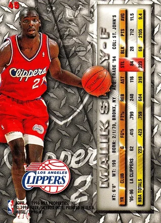 Verso de Malik Sealy