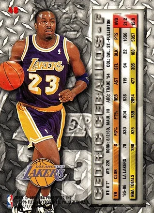Cedric Ceballos 뒷면
