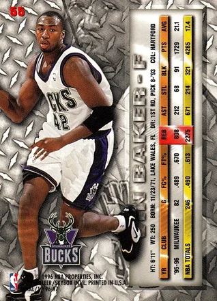 Verso de Vin Baker
