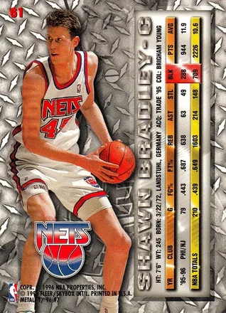 Verso de Shawn Bradley