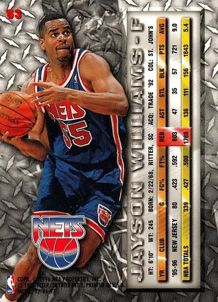 Jayson Williams 뒷면