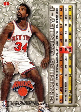 Tył: Charles Oakley