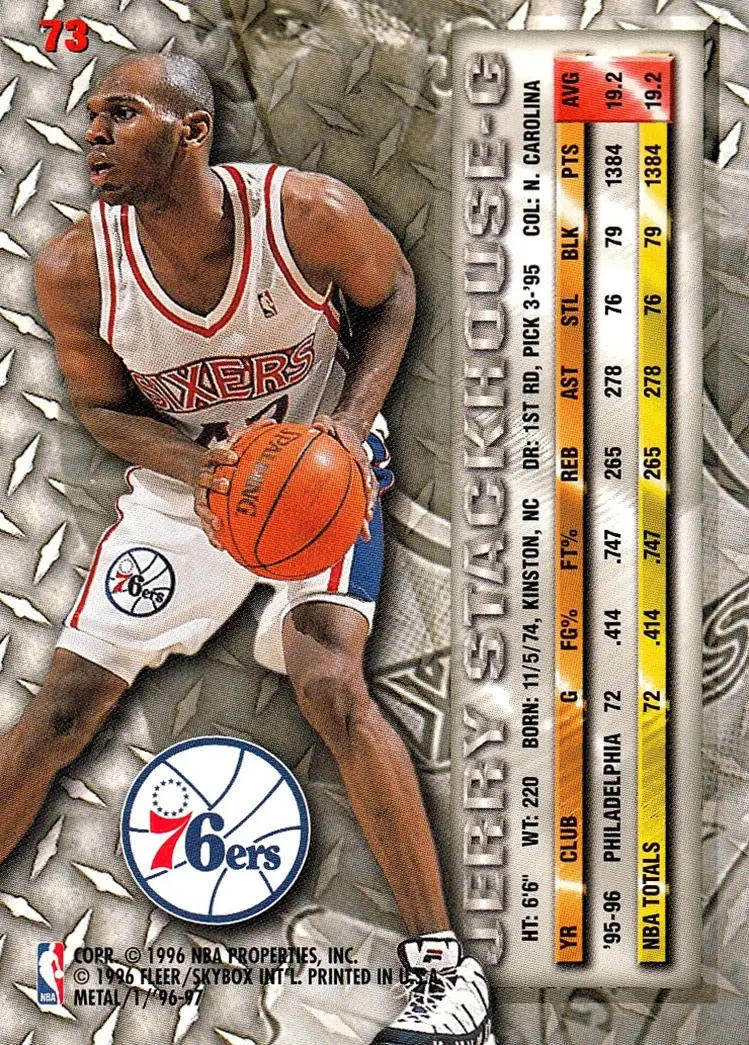 Back of Jerry Stackhouse