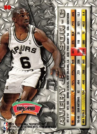 Avery Johnson 뒷면