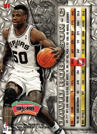 Achterkant van David Robinson