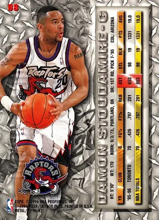 Damon Stoudamire 뒷면